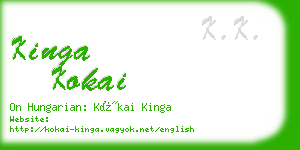 kinga kokai business card